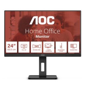 Monitor 24" dp hdmi vga aoc 24e3qaf fhd 75hz 4ms altavoz negro