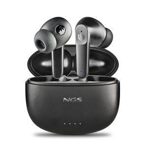 Auricular intrauditivo bluetooth ngs artica hush tws bt 5.3 anc enc 16h microfono control tactil neg
