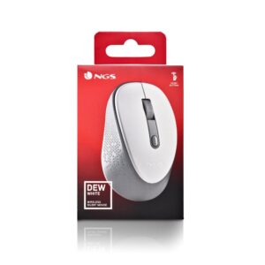 Mouse ngs wireless dew white con nano receptor-800/1600 dpi 2,4ghz blanco