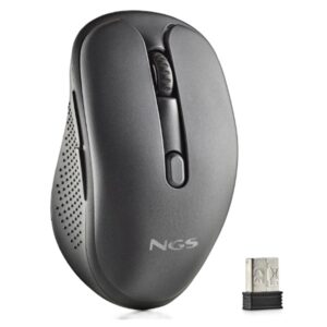 Mouse ngs wireless evo rust black recargable con teclas silenciosas negro