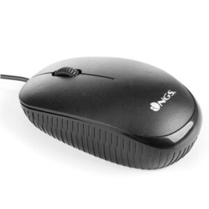 Mouse ngs flame black optico con cable