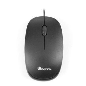 Mouse ngs flame black optico por cable con conexion usb-c