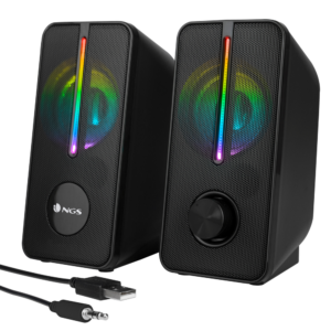 Altavoces 2.0 ngs gaming con iluminaci?n led rgb, 12w y conexi?n usb