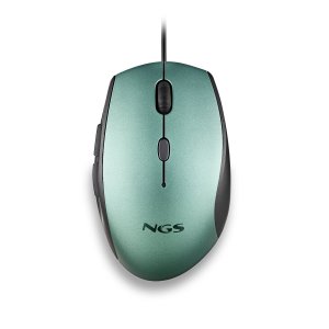 Mouse ngs ergo moth ice con cable y botones silenciosos. adaptador usb a tipo c