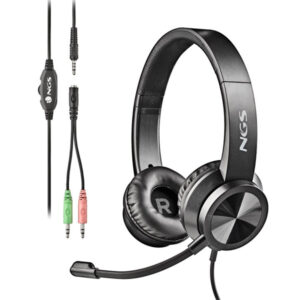 Headset ngs msx11 pro estereo 20hz/105db jack 3.5+adaptador doble ne