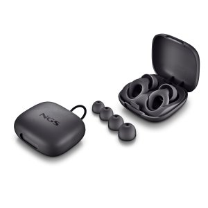 Tapones de o?do ngs noon black silicona reutilizables reducci?n 23db snr estuche y 4 packs almohadil