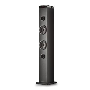 Altavoz torre port?til ngs sky charm pro bk 80w bt 5.4 fm usb aux. optica madera color negro