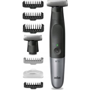 Afeitadora braun xt5110 control de precision - recargable + recambio + 5 peines para barba y cuerpo