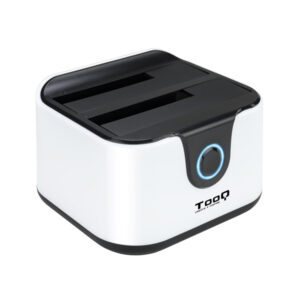 Docking station tooq tqds-802dw 2,5"/3,5" sata usb 3.1 funcion clonacion otb negra-blanca