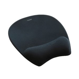 Alfombrilla tooq tqmp1002-b ergonomica superficie de tejido color negro