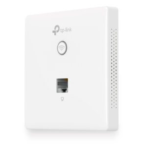 Punto de acceso interior wifi tp-link eap115-wall con placa de pared 300mb en 2,4ghz poe pasivo 2 an