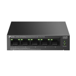 Switch no gestionable tp-link ls105lp litewave 5p 10/100 4p poe+ sobremesa carcasa metal no rack