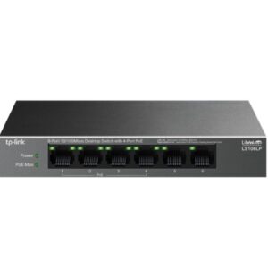 Switch no gestionable tp-link ls106lp litewave 6p 10/100 4p poe+ sobremesa carcasa metal no rack