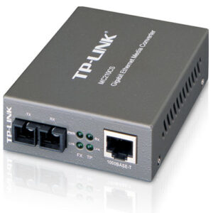 Convertidor fibra tp-link mc210cs rj45 giga a fibra monomodo sc 1000mb fullduplex hasta 15km montaje