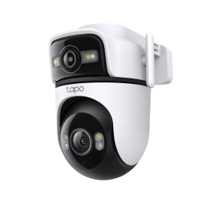 Camara exterior wifi tp-link tapo c545d doble lente 2x 2k 3mp pan tilt audio bidireccional visio
