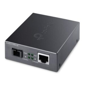 Convertidor de fibra tp-link fc111pb-20 single-mode sc wdm bidireccional de 1p rj45 10/100 poe a 1p