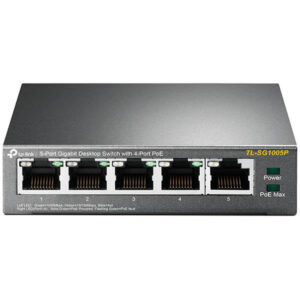 Switch no gestionable tp-link sg1005p 5p giga 4p poe (65w) sobremesa no rack carcasa metalica