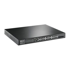 Switch gestionable l2+ tp-link sg3428mp 28p 24x1gb poe+ 384w 4x1gb sfp dedicados app metalico rack n