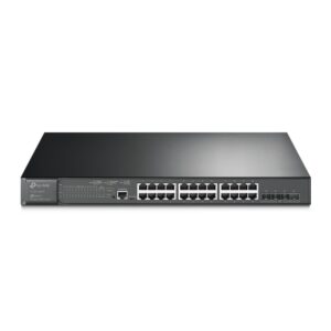 Switch gestionable l2+ tp-link sg3428xmp 28p 24x1gb poe+ 384w 4x10gb sfp+ app metalico rack negro
