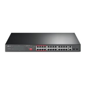 Switch no gestionable tp-link tl-sl1226p 24p poe+ 10/100 2p gigabit 2p slots combo gigabit sfp total