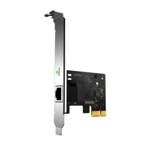 Tarjeta de red pcie gigabit mercusys incluye soporte estandar y de perfil bajo