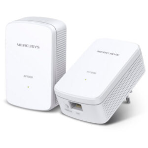 Homeplug mercusys mp500 kit con conexion lan gigabit kit 2 unidades