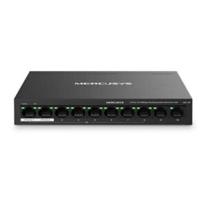 Switch poe+ no gestionable mercusys ms110p 10p 10/100 con 8p poe+ 65w ethernet mini desktop