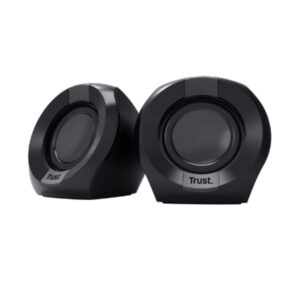 Altavoces 2.0 trust polo 25164 4w rms max 8w control de volumen jack 3.5 alimentados por usb color n