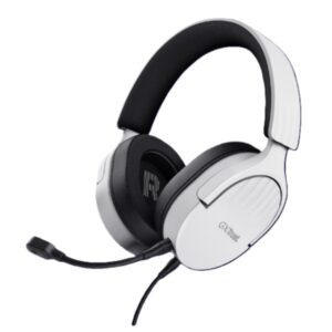 Headset trust gaming gxt 489 blanco fayzo 25210 microfono desmontable plegable cable trenzado 1,2m j