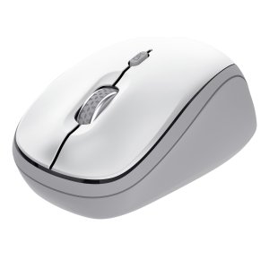 Mouse trust wireless y bluetooth yvi+ blanco 1600dpi ajustable 3 botones 3 dispositivos