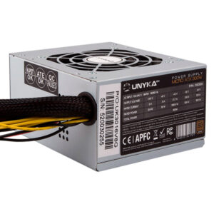 Fuente de alimentacion sfx unykach 300w 52003 80+ bronze apfc activo ventilador 80mm silencioso oem