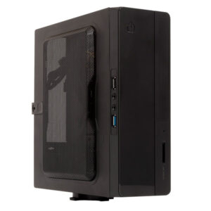 Caja itx unykach uk1007 uso en posicion horicontal o vertical, incluye soporte vesa para colgar usb