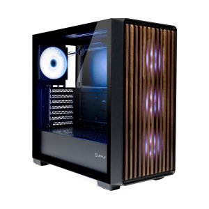 Caja atx unyka revelat madeira black 2x3.5" 2x2.5" 2xusb3.0 1xusb-c gpu 425mm frontal madera