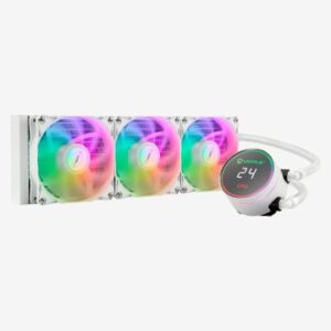 Sistema de refrigeracion liquida unyka uk353102 aquastorm 360 blanco 3x vent. 120mm 1800 rpm argb di