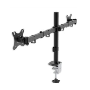 Soporte de mesa unyka uk710102 2 cabezales ajustable y giratorio 10-32" max. 10kg vesa max. 100x100