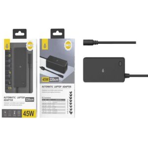 Cargador para portátil universal automático 45w / 8 conectores / 1.2m / AT962 / One +