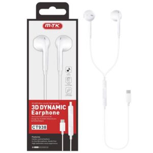 Auriculares + Microfono Dinamic CT938 Anturio / Conexion Type-C / 1.2m / blanco / MTK