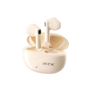Auriculares Bluetooth 5.3 Muffin TC3252 / Tws / Base de carga / Tactil / Beige / Mtk / 0352521