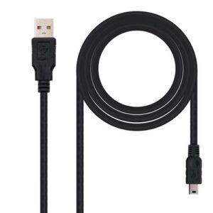 Cable USB 2.0 a Mini USB / 5 pines / 5m / Nedis / CCGL60300BK50