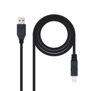 Cable USB 3.0 impresora - tipo a/b M/M / 2m / Nanocable / Negro / 10.01.0802-BK
