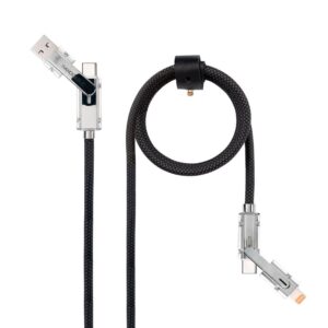 Cable datos USB - Type-C - Iphone / 2m / 27W / Negro / Indicador Led / Nanocable 10.01.2602