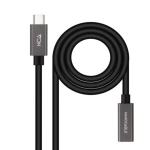Cable prolongador Type-C M/H / 2m / 3a / USB-C 3.2 Gen2 / 20Gbps / 4K/60Hz / 60W / Nanocable 10.01.4402