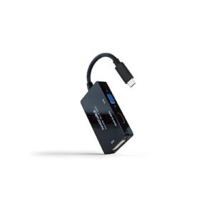 Cable adaptador Type-C a HDMI/DVI/VGA / 20cm / Negro / 10.16.4301-ALL