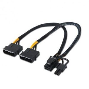 Cable molex gráfica 2x5.25 a 6+2 pin pci-e / 20cm / 10.19.1201 Nanocable