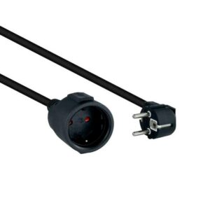 Cable prolongador / alargadera de corriente Schuko / 10m / 16a / 4000w / Negro / Nanocable /10.22.0610-BK