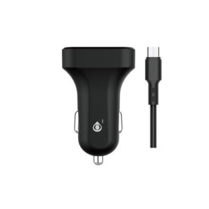 Cargador de coche-mechero con cable Micro USB / 2xUsb / 12w / 5v 2.4a / A6260 / Negro / One+