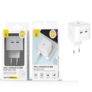 Cargador de red 2x Type-C / 35W / Blanco / NA0353 / 2003531 / One+