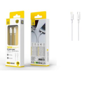 Cable datos Type-C a Lightning Iphone NB1837 / 1 m / 1.5a / 30W / Carga Rapida PD / Blanco / One + / 2108371