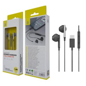 Auriculares + Micro NC3252 / Conexion Type-C / 1.2m / Negro / One+ / 2302522