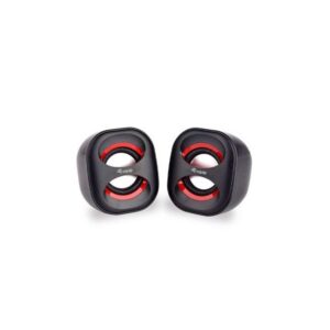 Altavoces 2.0 Equip Life Mini / Usb / Jack 3.5" / 6w Rms  / Control de volumen / Negro - Rojo / 245331